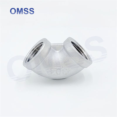 Fittings de tubos de parafuso feminino 304 1 1/2 &quot;aço inoxidável BSP NPT 90 graus cotovelo