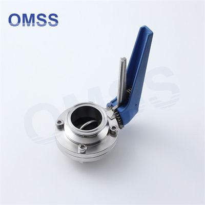 Válvula de borboleta de flange de aço inoxidável 0,5 &quot;-12&quot; 3A SMS DIN Tri Clover de grau alimentar com gatilho