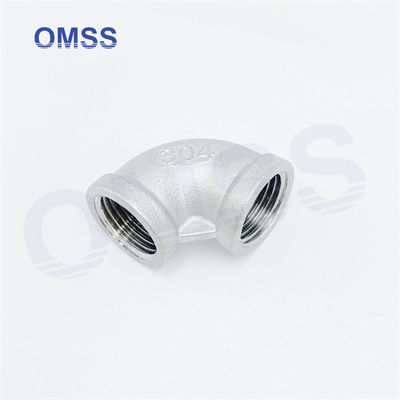 Fittings de tubos de parafuso feminino 304 1 1/2 &quot;aço inoxidável BSP NPT 90 graus cotovelo