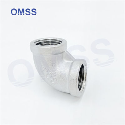 Fittings de tubos de parafuso feminino 304 1 1/2 &quot;aço inoxidável BSP NPT 90 graus cotovelo