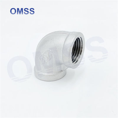 Fittings de tubos de parafuso feminino 304 1 1/2 &quot;aço inoxidável BSP NPT 90 graus cotovelo