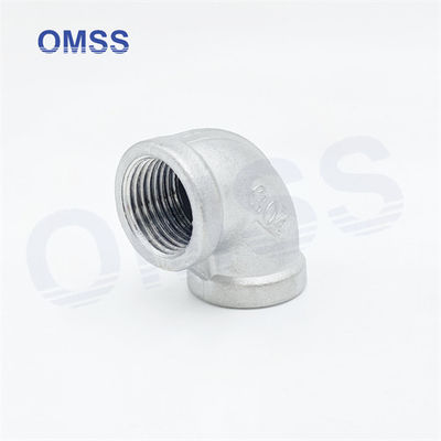 Fittings de tubos de parafuso feminino 304 1 1/2 &quot;aço inoxidável BSP NPT 90 graus cotovelo