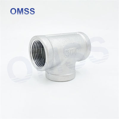 Fittings de tubos de vidros sanitários 304 1 1/2 &quot;Fusão de aço inoxidável BSP NPT Tee feminino