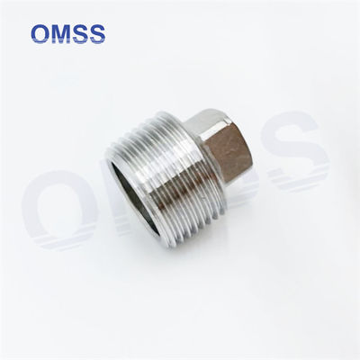 Fittings de tubos de aço inoxidável de parafuso 304 quadrado hexágono macho conector de tubos roscado