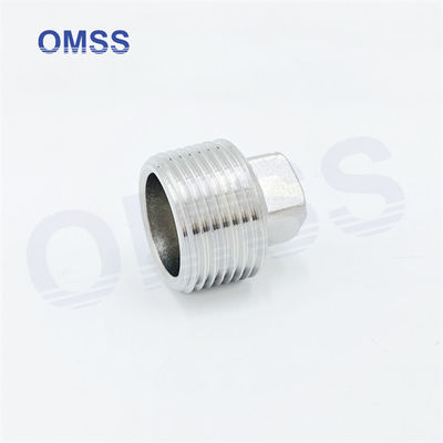 Fittings de tubos de aço inoxidável de parafuso 304 quadrado hexágono macho conector de tubos roscado