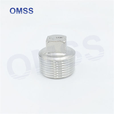Fittings de tubos de aço inoxidável de parafuso 304 quadrado hexágono macho conector de tubos roscado