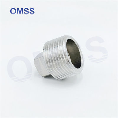 Fittings de tubos de aço inoxidável de parafuso 304 quadrado hexágono macho conector de tubos roscado