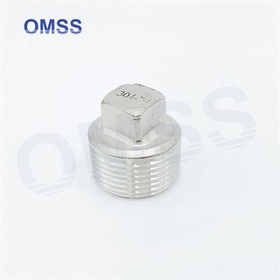 Fittings de tubos de aço inoxidável de parafuso 304 quadrado hexágono macho conector de tubos roscado