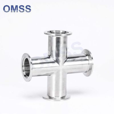 Acessórios de vácuo KF Equal Cross 4-Way Adaptador Semicondutor KF25 Cross KF40 aço inoxidável SS304 SS316L KF Fla